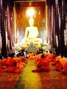 Buddhist temple in Thailand where Amy is studying Thai Massage