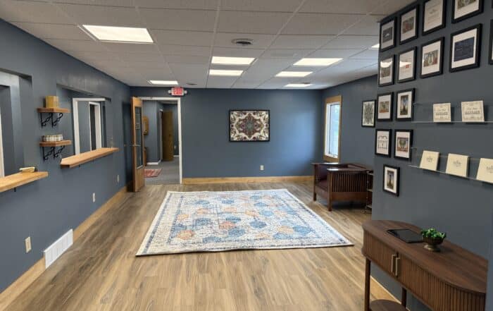 Bodywork Professionals Clifton Park massage studio interior — reception and waiting area