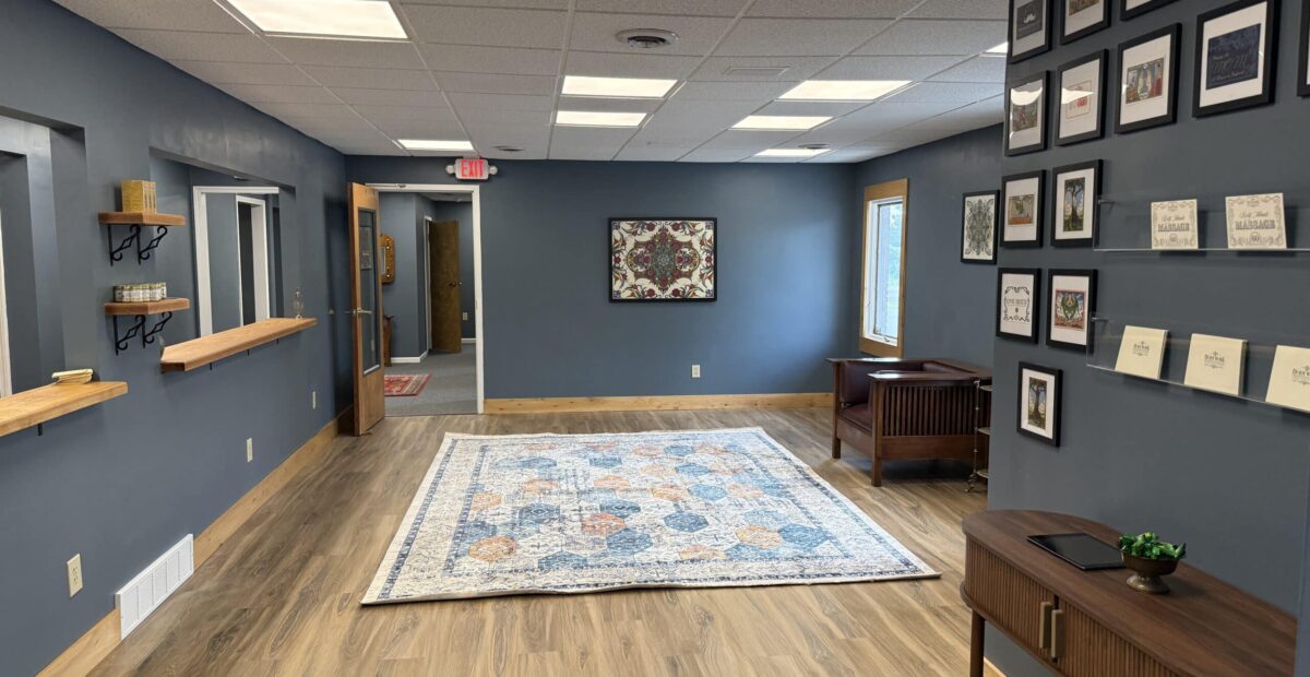 Bodywork Professionals — Clifton Park Location Interior Bodywork Professionals Clifton Park massage studio interior — reception and waiting area